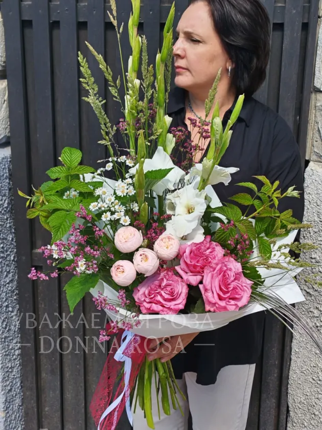 Букет с гладиолусами «Грёзы»