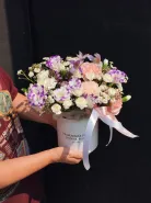 Композиция в коробке «Фиолетовый рассвет»