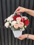 Композиция в сумочке «Пламя любви»