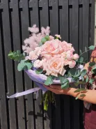 Букет с розами «Розовая воздушность»