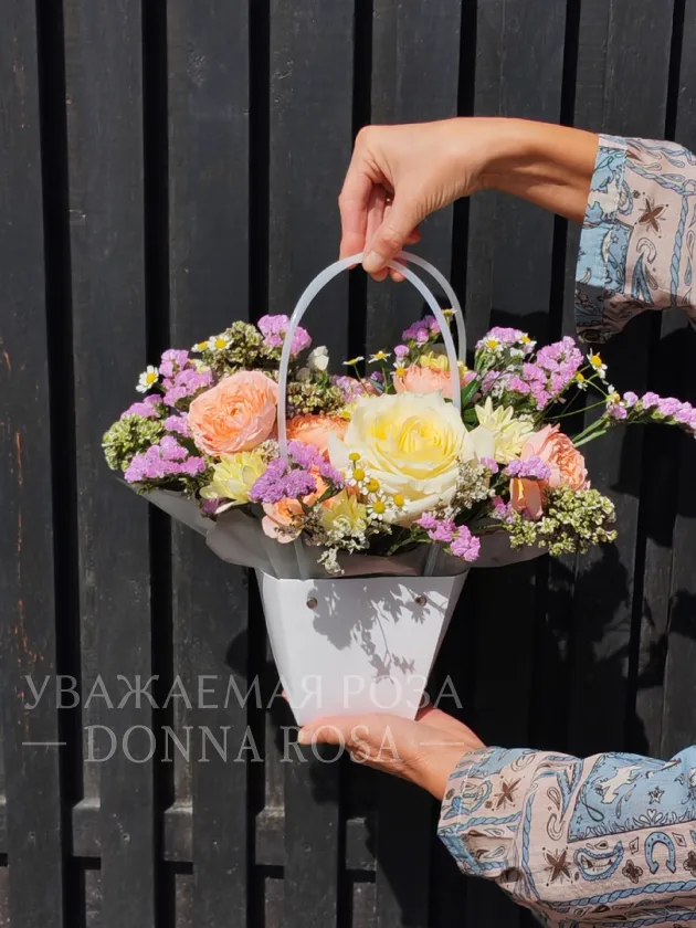 Композиция в сумочке «Нежный фиолетик»