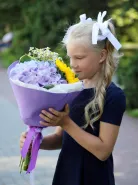 Букет с гортензией «Осенний вдох»
