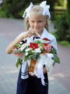 Композиция в сумочке «Яркий комплимент»