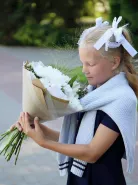 Букет с хризантемами «Облачное счастье»
