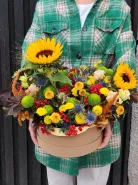 Композиция в коробке «Осенняя история»