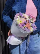 Букет с хризантемами «Фиолетовая мечта»