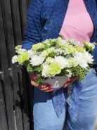 Композиция в кашпо «Зеленое облако»