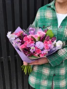 Букет с розами «Фиолетовый шик»