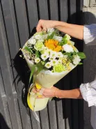 Букет с подсолнухом «Солнце»