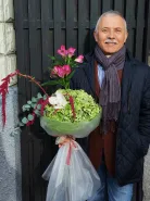 Букет с гортензией «Экзотический акцент»