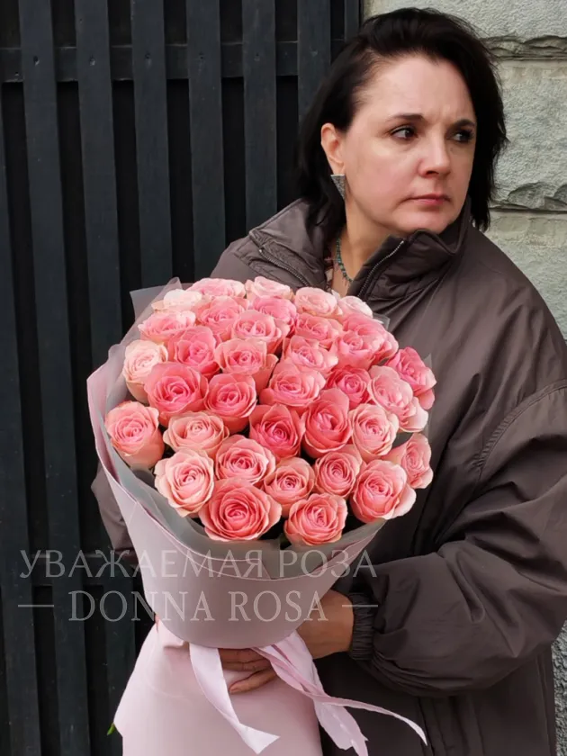 Букет из 35 роз «Розовая прелесть»