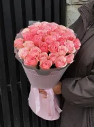 Букет из 35 роз «Розовая прелесть»