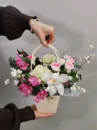 Композиция в сумочке «Цветочное очарование»