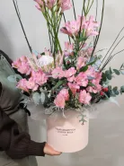 Композиция в коробке «Розовая королева»