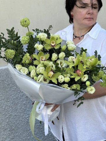 Букет &laquo;Зеленое счастье&raquo; от интернет-магазина цветов в 