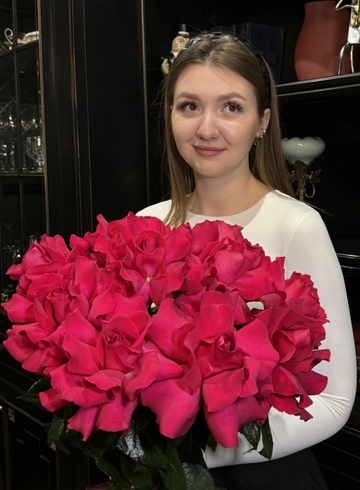 Монобукет из французской розы сорта Готча  &laquo;Розовое облако&raquo; от интернет-магазина цветов в 