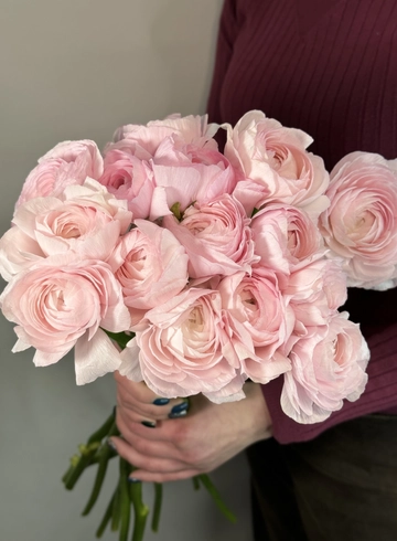 Букет из розовых РАНУНКУЛЮСОВ от интернет-магазина цветов в 