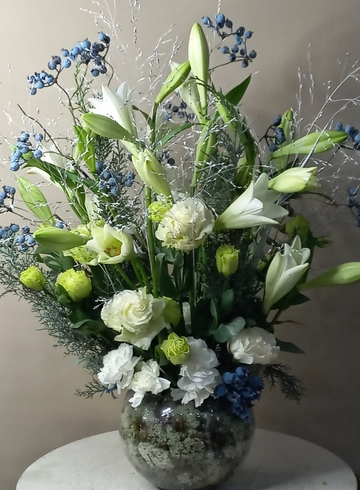 Композиция в вазе &laquo; Зимние узоры&raquo; от интернет-магазина цветов в 